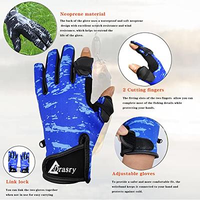 Drasry Touchscreen Fishing Gloves Two-Finger Cut Suitable for 46℉ to 86℉  Neoprene Reinforced Non-Slip Waterproof Gloves for Fly Fishing Photography  Hiking Jogging Cycling Walking Blue XXL - Yahoo Shopping