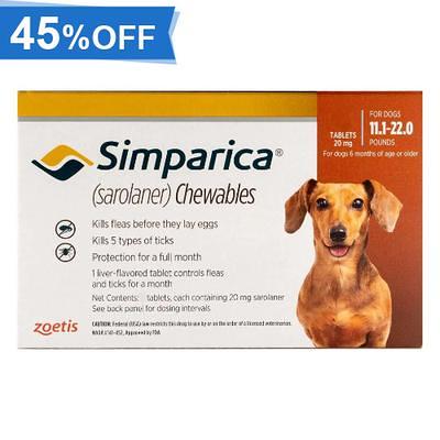 Buy Simparica Trio - Monthly Flea, Tick and Heartworm Treatment - Free  Shipping