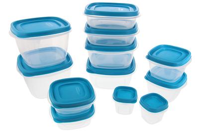 Cheer Collection Airtight Food Storage Containers, Set of 7 (Blue)