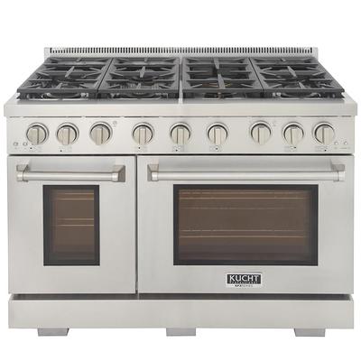 Kucht 36 in. 5.2 cu. ft. Dual Fuel Range with Gas Stove and Electric Oven  with Convection Oven in White with Gold Handle KDF362-W-GOLD - The Home  Depot