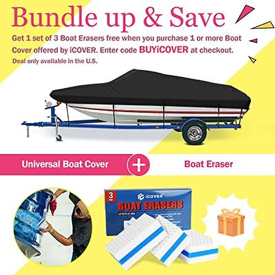 iCOVER Trailerable Boat Cover- 17'-19' 800D Water Proof Heavy Duty