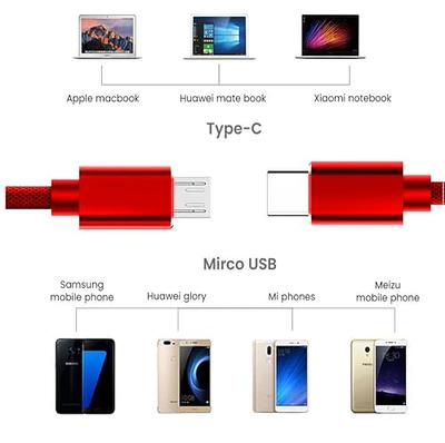 USB C to Micro USB Fast Charging Cable, Type C to Micro USB Braided Cord  Charging