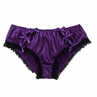 Mufeng Men's Stain Boxer Birefs Silky Girlie Bikini Underwear with