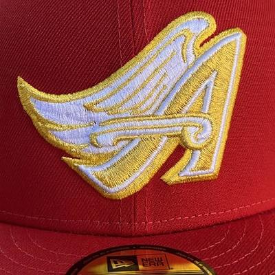 New Era Caps Los Angeles Angels 50th Anniversary 59FIFTY Fitted Hat White/Red/Gold