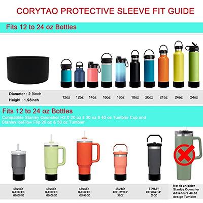 CORYTAO Protective Boot for Hydroflask Water Bottle 30-40oz, BPA Free  Bottom Silicone Sleeve Cover, Compatible with All Water Bottles with Bottom