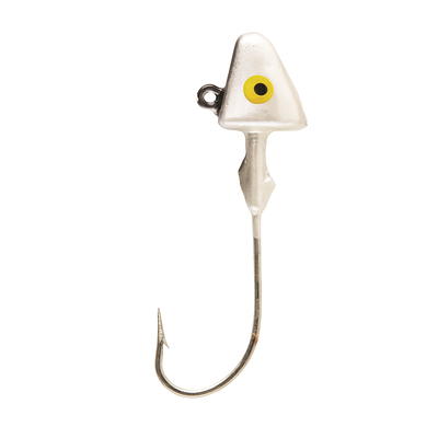 Eagle Claw Saltwater Shad Head Fishing Jig, Pearl & Black, 3/8 oz