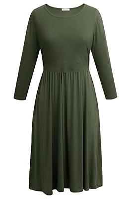 Smallshow Women's Maternity Nursing Dress 3/4 Sleeve Dress for Breastfeeding  Medium Army Green - Yahoo Shopping