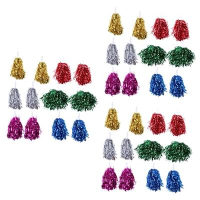 Funmo 12 PCS Pompom Girl Cheerleading Pompons Multicolores Pompons de  Pom-Pom Girl Cheer Leader Poms pour matchs de Sport, Performance sur scène