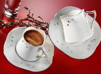 80ml European Classic Pure White Espresso Cups Saucer Sets Cheap