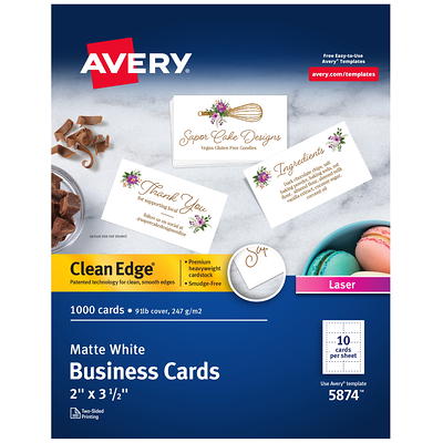 Avery(R) Postcards, 4-1/4 x 5-1/2, Ivory, 100 Blank Postcards for Laser  and Inkjet Printers (5919)