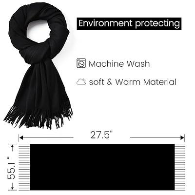 Womens Winter Scarf - Fashion Scarf Shawl with Cashmere Feel, Warm Soft  Blanket Scarf Pashmina Shawl and Wrap, Travel Office Winter Wedding,  Evening Dresses Large Scarves gifts for women, Black - Yahoo Shopping