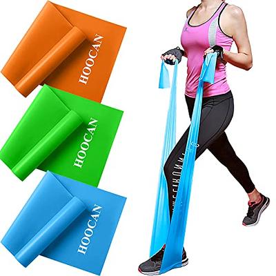 Resistance Band Set, 3 Pack Latex Exercise Bands with 3 Levels,  Skin-Friendly Elastic Workout Bands for Core Exercise, Physical Therapy,  Yoga, Pilate