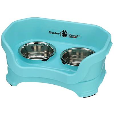 Pet Deluxe Dog Bowls Stainless Steel Dog Food Water Bowl Set with Stand,  Feeding Bowls No Spill Non-Skid Silicone Mat, Dog Dishes for Small Medium