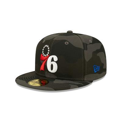 Men's New Era Black Philadelphia 76ers Floral Side 59FIFTY Fitted Hat