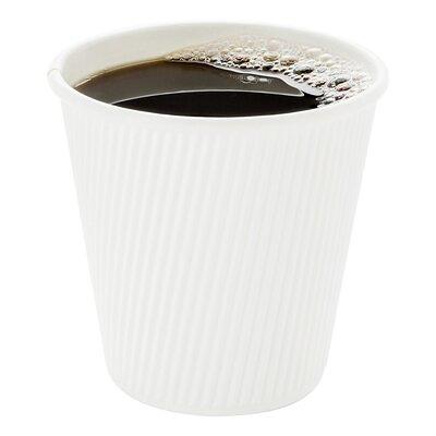 20 oz Black Paper Coffee Cup - Double Wall - 3 1/2 inch x 3 1/2 inch x 6 1/4 inch - 250 Count Box