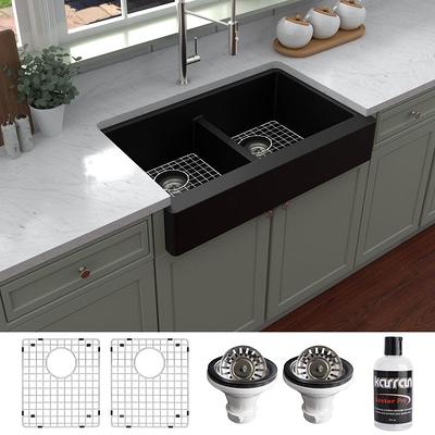 TOOLKISS 40.5 in. Black Stainless Steel Standing Wide Over Sink