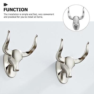 EXCEART Cow Head Single Wall Hook Creative Animal Shaped Cow