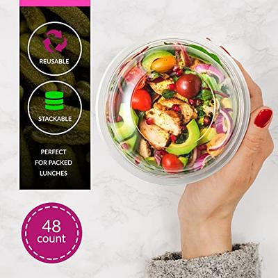 Glotoch 50Pack 24OZ Meal Prep Containers Reusable Microwave Safe,Upgrade  Durable Food Storage Containers With Lids,To Go Containers For