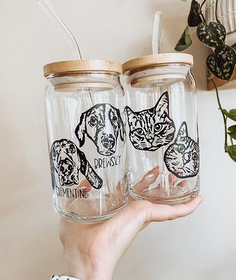 Cats Beer Can Glass