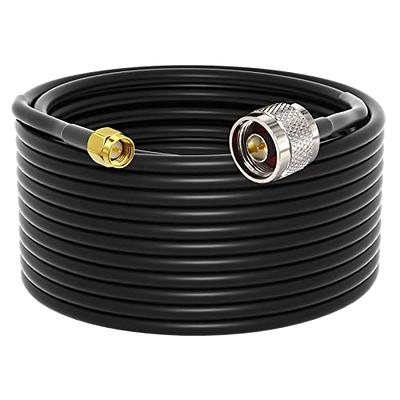 Cable Cobre Puro Extensión Baja Pérdida Rg8x Macho Macho N  3g/4g/5g/6g/lte/ads-b/ham/gps/wifi/rf Radio Antena Uso Pararrayos (50  Ohmios, No Apto Tv) - Industrial Comercial - Temu