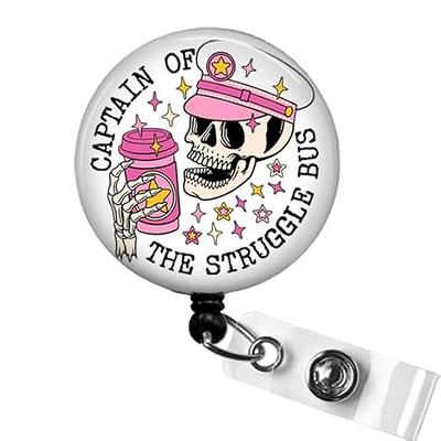 Funny Badge Reel, Skeleton Captain of the Struggle Bus Badge ID