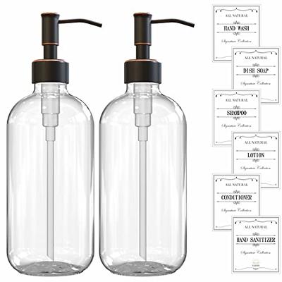 Stylish Shampoo and Conditioner Dispenser Set of 3 - Modern 21oz Shower Soap  PET Bottles with Pump and Labels - Easy to Refill Body Wash Dispensers for  an Instant Bathroom Decor Upgrade - Yahoo Shopping