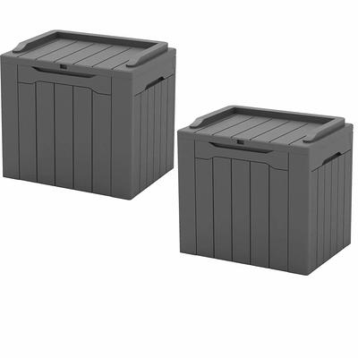 Cosco 180 Gal. Extra Large, Black and Charcoal Outdoor Deck Box 88180BGY1E  - The Home Depot