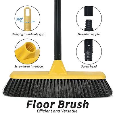 Long Handle Floor Scrub Deck Brush Push Broom Stiff Bristle Brush US