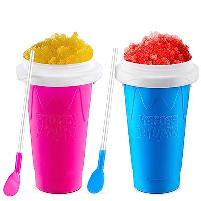  Slushie Maker Cup - TIK TOK Quick Frozen Magic Cup, Double  Layers Slushie Cup, DIY Homemade Squeeze Icy Cup, Fasting Cooling Make And  Serve Slushy Cup For Milk Shake, Smoothies, Slushies 