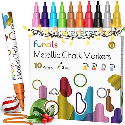 Loddie Doddie 8ct FINE POINT (3mm) Chalk Markers- VIVID Colors for use on  Chalk, Dry Erase and Glass surfaces