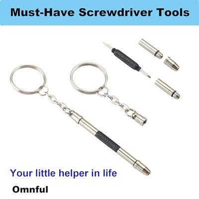 Precision Eyeglass Screwdriver Mini Keychain Sunglasses Eyewear Repair Kit Tool