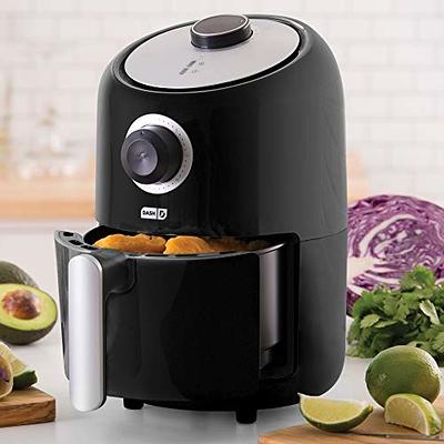 DASH Compact Air Fryer Oven Cooker with Temperature Control, Non-stick Fry  Basket, Recipe Guide + Auto Shut off Feature, 2 Quart - Black - Yahoo  Shopping