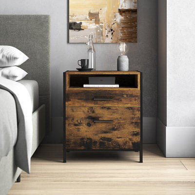 Master Bedroom Design With Black Bedside Unit