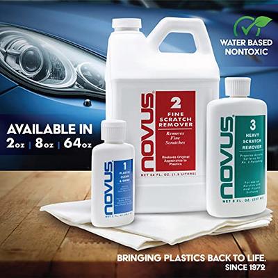 NOVUS-PK1-8OZ-PM | Plastic Clean & Shine #1, Fine Scratch Remover #2, Heavy  Scratch Remover #3, and Extra Polish Mates Pack | 8 Ounce Bottles
