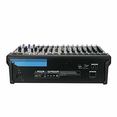 Professional Audio Mixer, Sound Board Console System, Interface 4 Channel  Digital USB Bluetooth MP3 Computer Input 48V Phantom Power Stereo DJ Studio  Streaming FX 16-Bit DSP Processor 