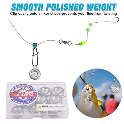 Fishing Weights Disc Sinkers Coin Sinkers Surf Bullet Fishing Weights  Saltwater Catfishing Tackle Weight, 1oz 2oz 3oz 4oz 5oz 6oz 8oz