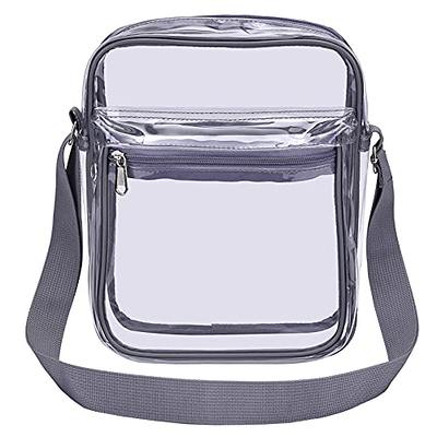 KUI WAN Clear Bag Stadium Approved, Clear Crossbody Bag Cute Clear Purse  Mini Bag Gift for Women for Sport Event Concert Black