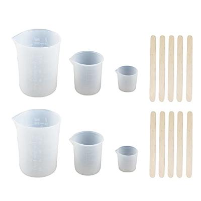 3 PCS Silicone Flexible Measuring Cups,Melting Cups for Epoxy