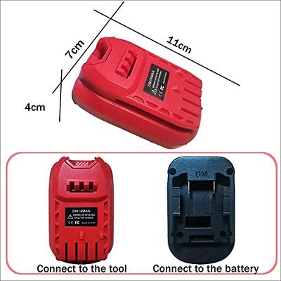 Milwaukee M18 Batteries Convert To Black & Decker 20v MAX (NOT OLD 18v)  Adapter