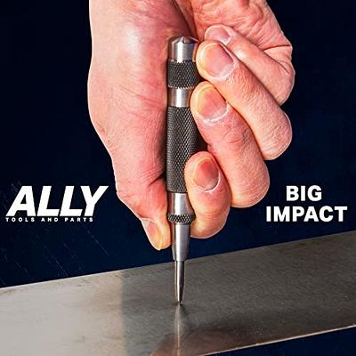 ALLY Tools Heavy Duty Automatic Center Punch w/Hardened Steel – 2PC Premium Automatic  Center Punch for Metal for Machinists and Carpenters w/Adjustable Knurled  Cap, Spring Loaded and Hard-Shell Case - Yahoo Shopping