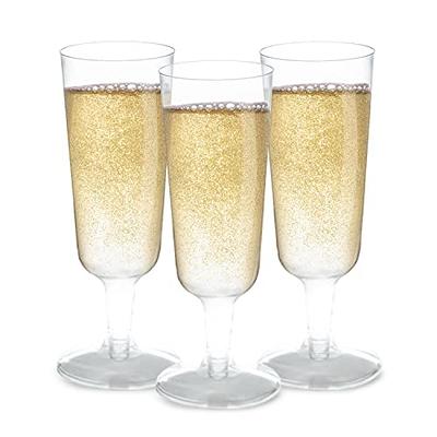 True Party 5.5 oz Plastic Champagne Flute, Set of 12 