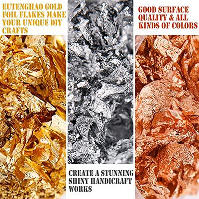 10g Gold Leaf Gold Flakes for Nail Decorations Painting Arts Crafts Gliding  Gold&Silver Rose Gold Foil