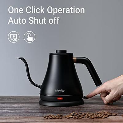 Mecity Electric Kettle Gooseneck Water Kettle Stainless Steel Tea Kettle  Water Boiler Fast Heating, Auto Shut Off, 27 fl oz, 1000W, Matte Black -  Yahoo Shopping