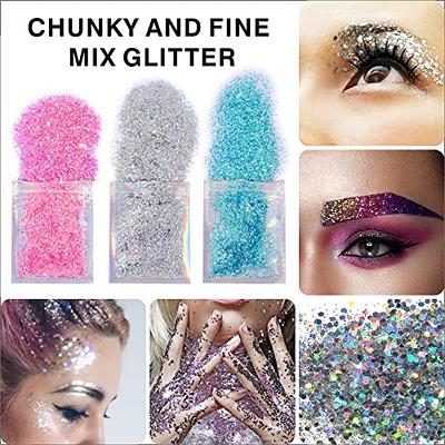 Women Mermaid Face Gems Glitter,Rhinestone Rave Festival Jewels,Crystals  Face Stickers, Eyes Body Temporary Tattoos