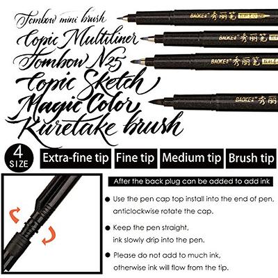 Tebik Hand Lettering Pens, 15 Pack Calligraphy Brush Pen Markers