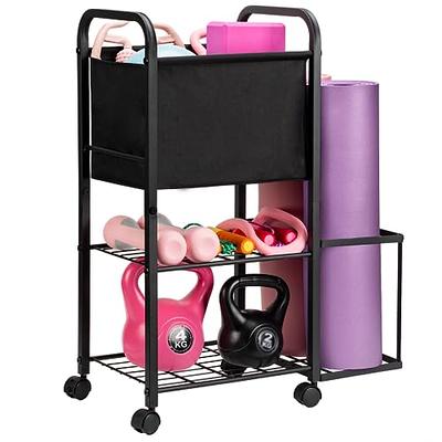 Yoga Mat Storage Rack Yoga Mat Holder Home Gym Equipment Workout Equipment  Storage Organizer for Yoga Block,Foam Roller,Resistance  Band,Dumbbell,Kettlebell - Yahoo Shopping