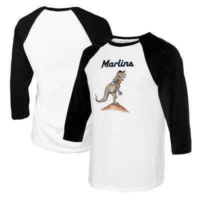 Men's Miami Marlins Nike Black Logo Performance Raglan T-Shirt