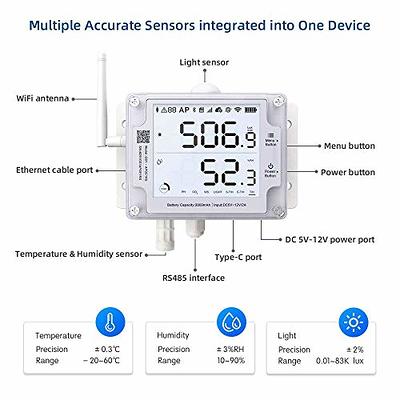 UbiBot GS1-PL4G1RS Cloud-based Wifi, Cellular and GPS Temperature Sensor, Wireless Temperature and Humidity Monitor