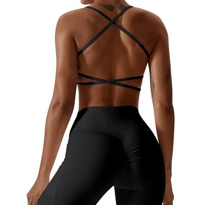 ABOCIW Workout Sets for Women Scoop Neck Cross Back Sport Bra Crossover  High Waist Leggings with Pockets Scrunch Butt Lifting Yoga Pant Gym Yoga 2  Piece Outfits Black Medium - Yahoo Shopping