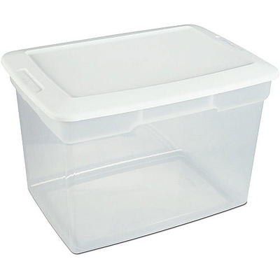 Sterilite 41 Quart (39 L) Storage Box, Adult, White 